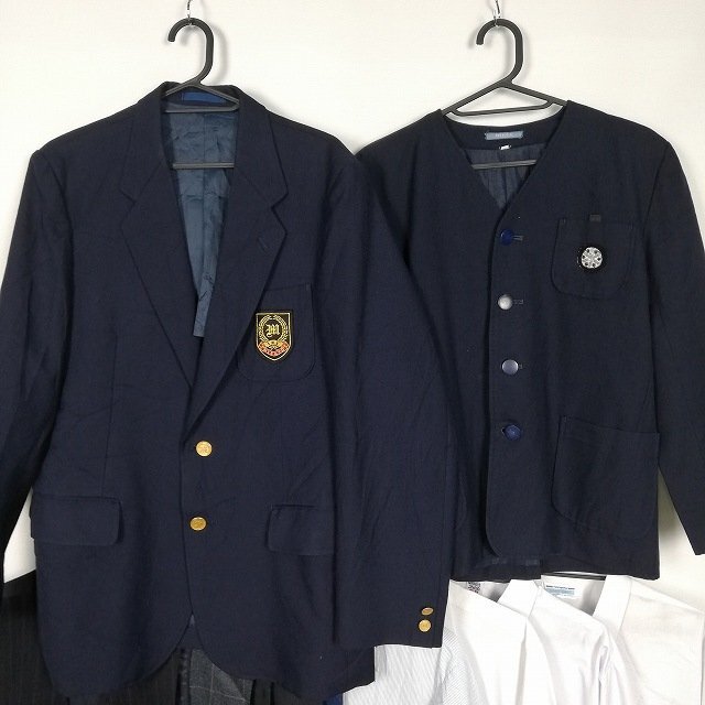 メンズ ブレザー イートン ベスト 学ラン 学生服 シャツ 一般含む 1円 中古 東海大学菅生高校 志免中学 13枚 セット 詰合わせ 39CS-513 DF_画像3