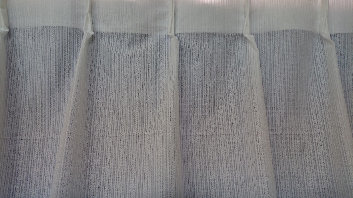 新品 ミラーレースカーテン １００X１００cm ２枚組 アクオス アイボリーの画像6