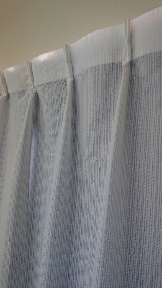 新品 ミラーレースカーテン １００X１００cm ２枚組 アクオス アイボリーの画像8