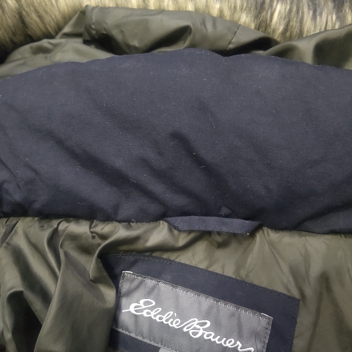 Eddie Bauer ダウンジャケット L 黒 N3-B調 エディーバウアー 3ウェイ ダウンコート 冬物 メンズ_画像4