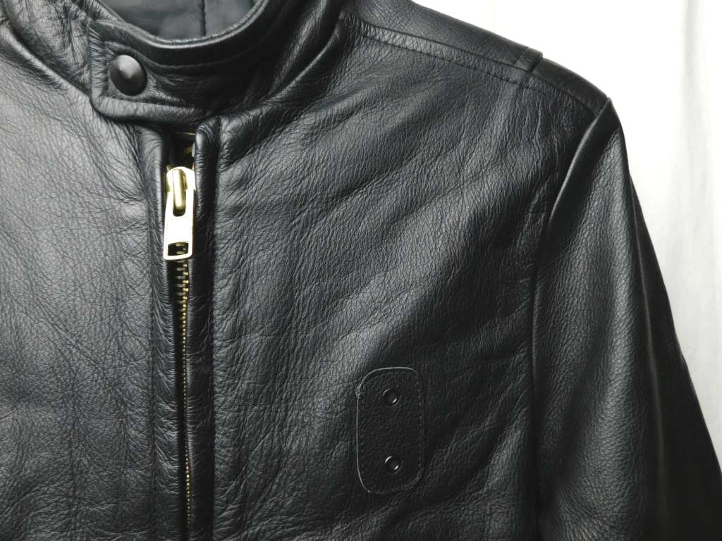 90s00s ビンテージ HOGGS ネペンテス San Diego Leather Jacket Factory レザー ライダースJKT ポリスマン 36 USA製の画像7