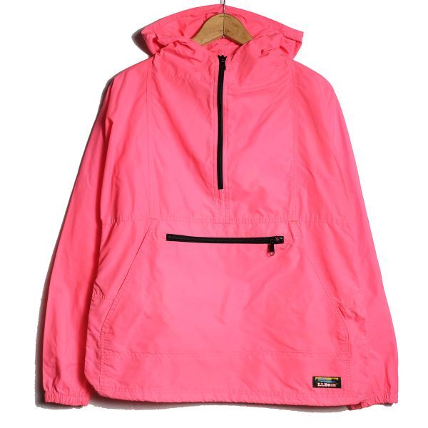 人気商品 アノラックパーカー ナイロン LLビーン USA製 90's 80's (W-S) Y2K L.L.Bean プルオーバー オールド 旧タグ アメリカ製 80年代 ピンク系 女性用