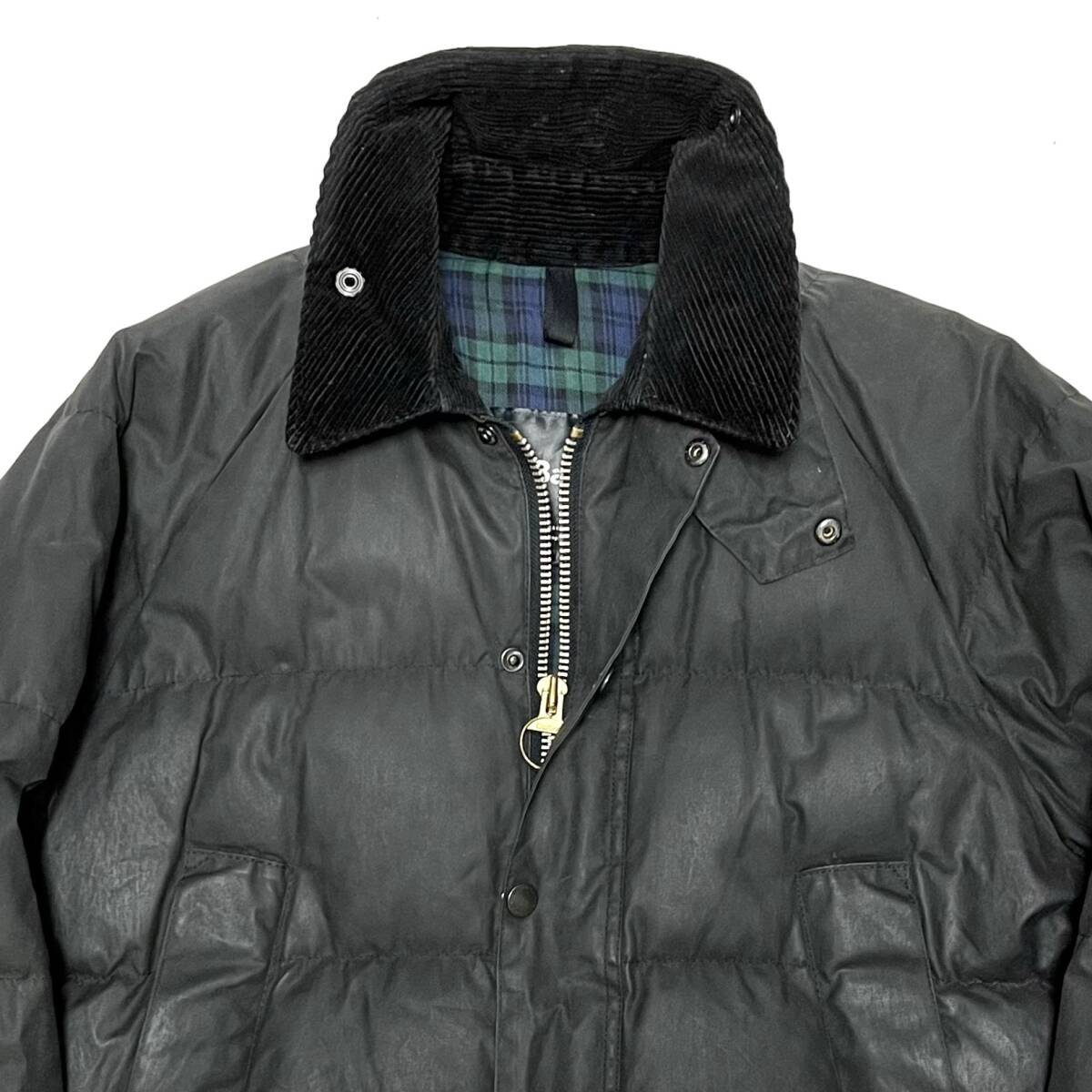 ヴィンテージ バブアー ダウン フィルド ビデイル ジャケット ブラック 90s 00s Y2K Vintage Barbour A844 Down Filled Bedale Black M_画像4