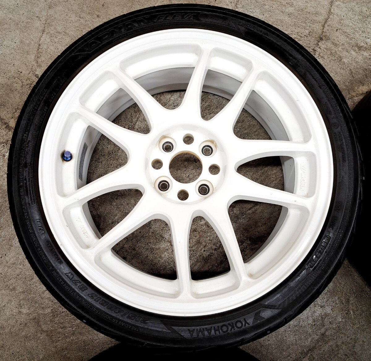 ワークエモーション 極 ホイールタイヤ 4本 2020 YOKOHAMA ADVAN FLEVA 215/40R17 17インチ 7.0 日産 ノートニスモ マーチ ヤリス フィット_画像4