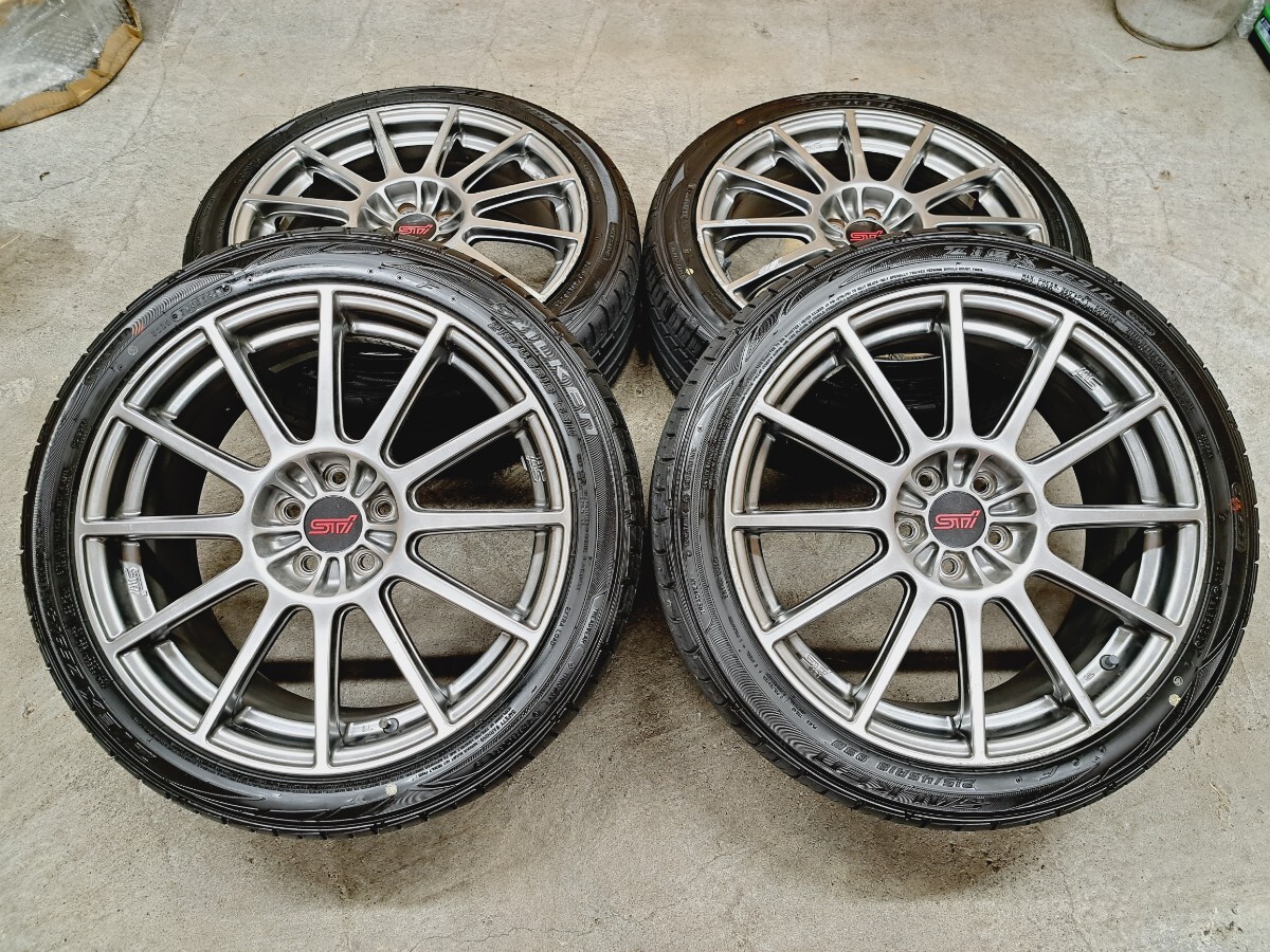 【ほぼ新品】スバル レガシィ tuned by sti 純正 18インチ ホイールタイヤ 4本セット 2023 ファルケン 215/45R18 バリ山 PCD100 7.5J BRZ_画像7