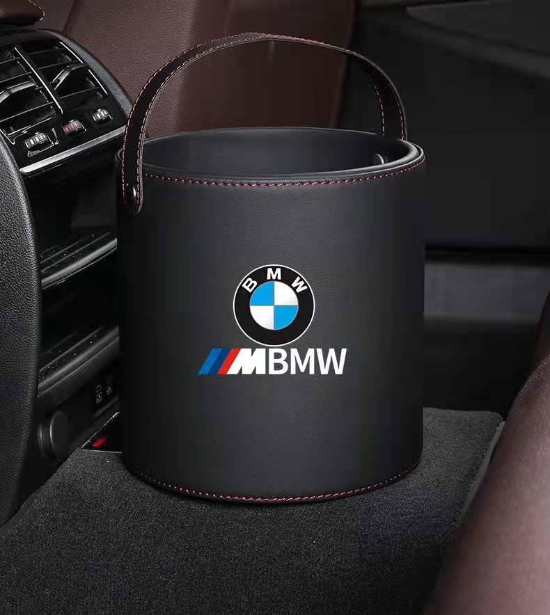 BMW Mパフォーマンス ロゴ入り ゴミ箱 収納 ダストボックス エンブレム 車用 車載 MパフォーマンスX1/X2/X3/X5/X6/3カラー選択可能_画像1