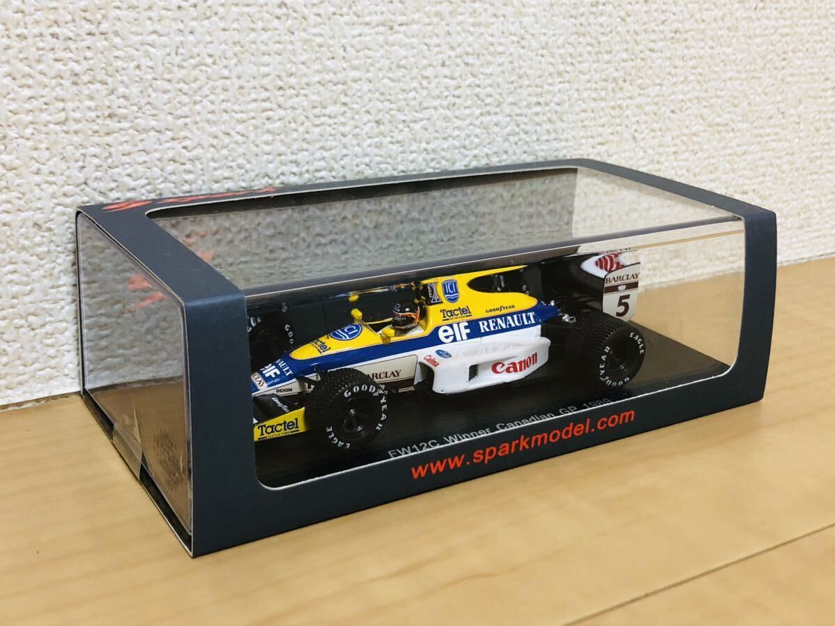 激レア！1/43 スパーク ウィリアムズ FW12C 1988 カナダGP 優勝 ブーツェン 検 MP4/4 MP4/5 MP4/6 MP4/7 640 641 101 FW11 FW14 BT55 B188の画像9