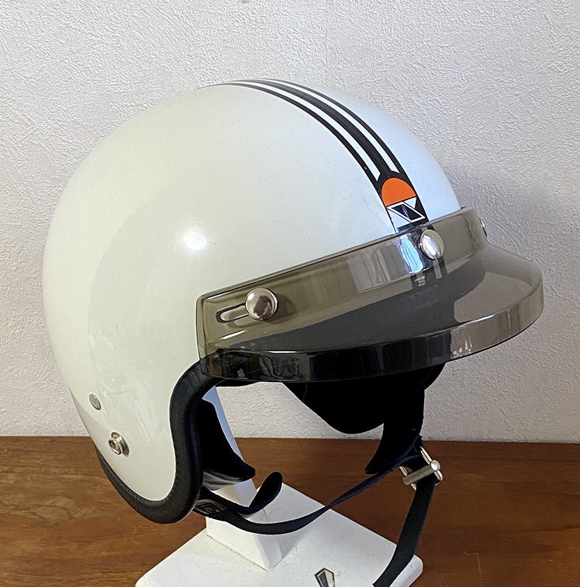 1979年 KANGOL カンゴール ビンテージ ジェットヘルメット スモークバイザー付 約59-60cm L 英国当時物 Scotland Lambretta Vespa Triumph_画像1