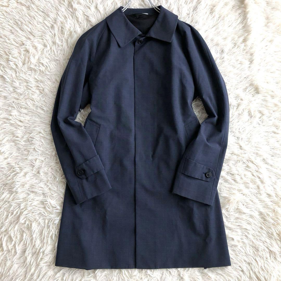 ユナイテッドアローズ【2way 撥水 XL WORK TRIP OUTFITS】UNITED ARROWS スプリングコート ステンカラーコート ネイビー 紺 はっ水_画像2