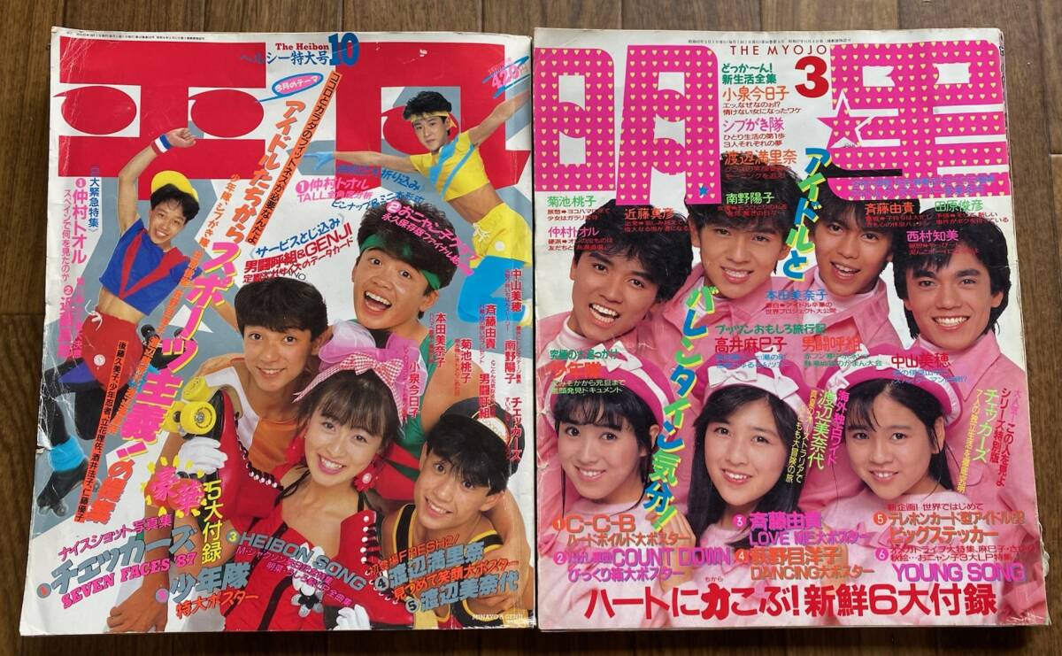 当時物　昭和62年頃　明星・平凡　10冊　検：アイドル　古雑誌　昭和レトロ　ビンテージ_画像5