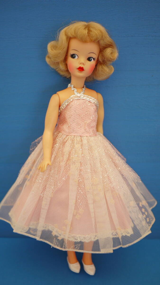 No Doll 209* ヴィンテージ50年代 12インチドールサイズ ピンクのドレスとショルダーバッグ ＊タミーちゃんにの画像4