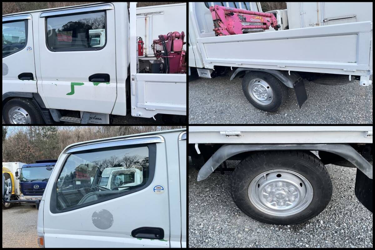  animation have! selling out!H15 year Mitsubishi Canter W cab simple crane attaching loading 1t 2.8L diesel 5 speed MT engine good condition! inspection ) Elf Hyogo Ono city 