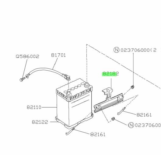 スバル サンバー ホルダー バッテリーフィクス HOLDER-BATTERY FIX SUBARU純正 Genuine JDM OEM 未使用 メーカー純正品_画像2