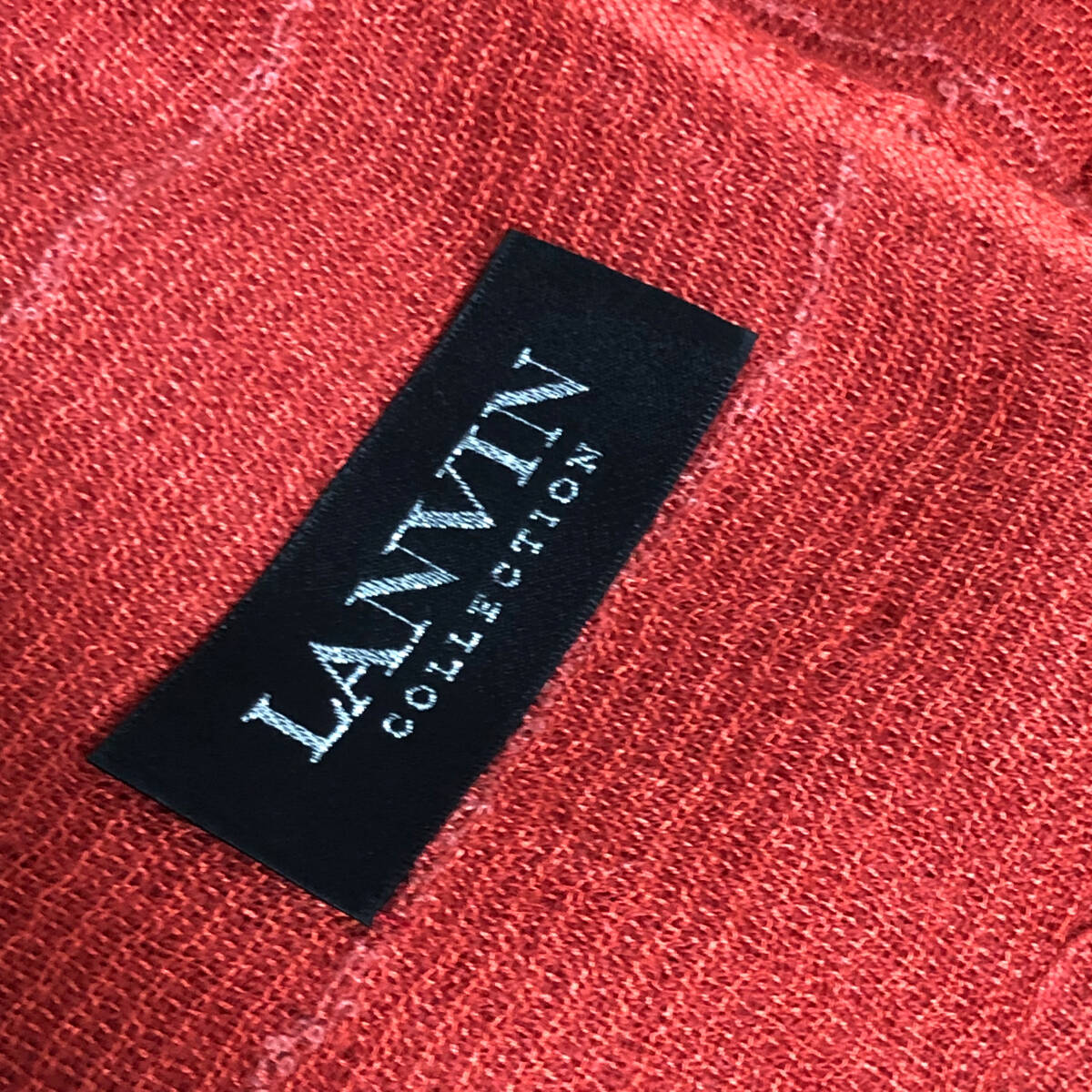 LANVIN COLLECTION ランバンコレクション ストール ショール フリンジ オレンジ ST1_画像4