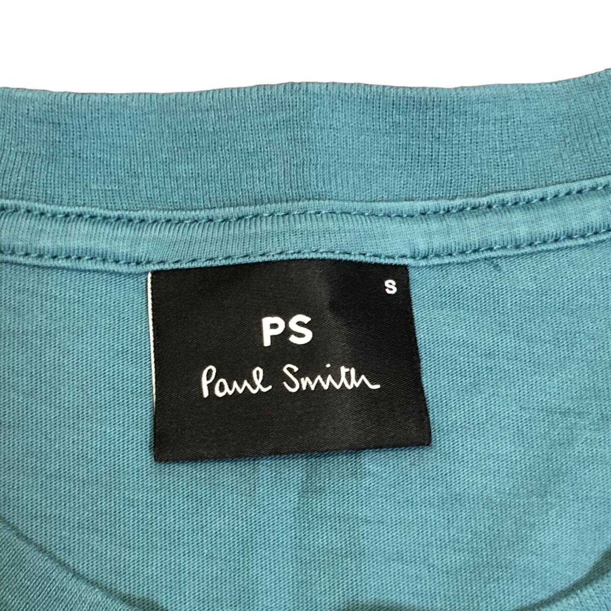 Paul Smith ポールスミス PS Tシャツ ロゴ プリント 半袖 S ブルー系 メンズ A20_画像6