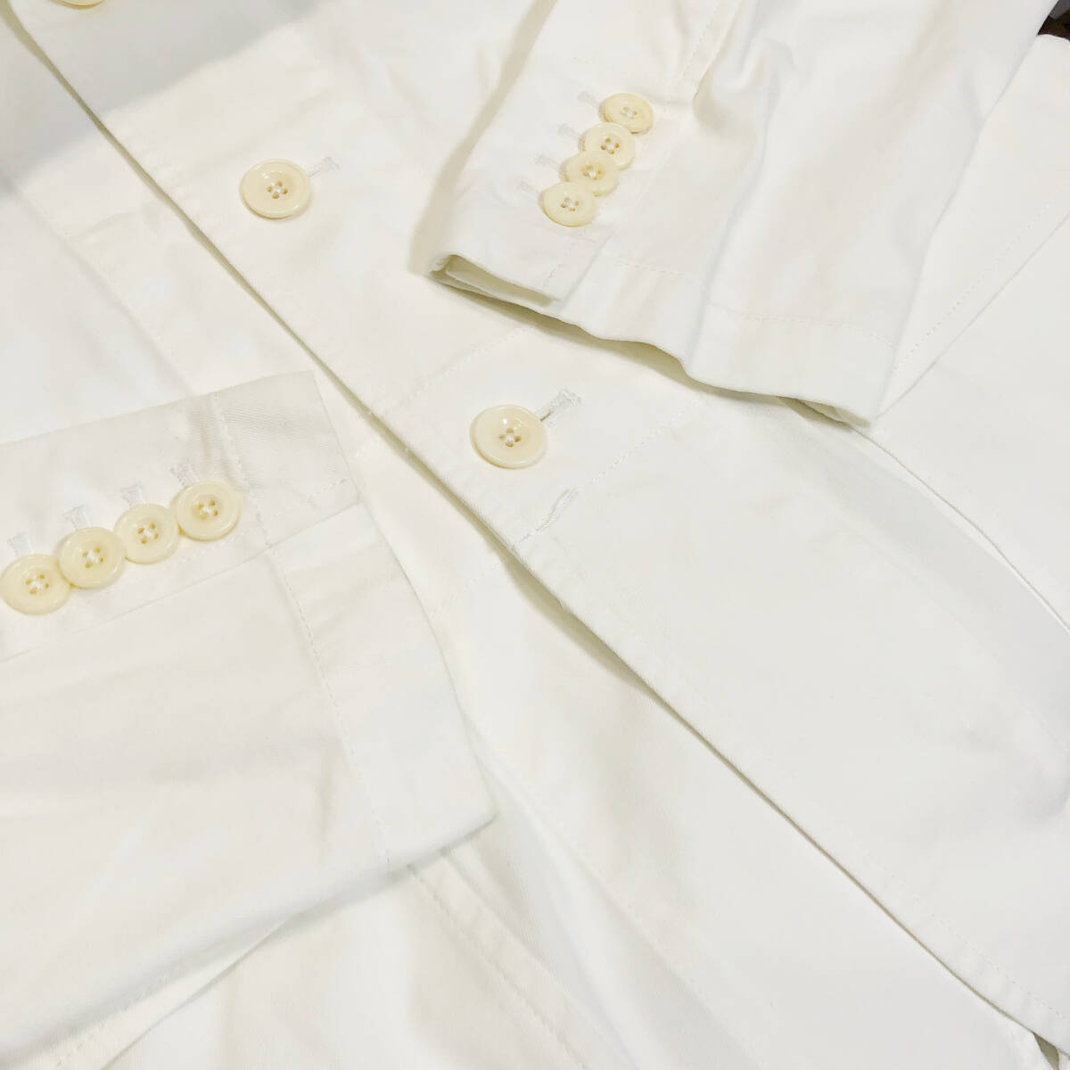 Polo by Ralph Lauren ポロバイラルフローレン テーラードジャケット ブレザー 38R 白 ホワイト シングル コットン メンズ A15の画像5