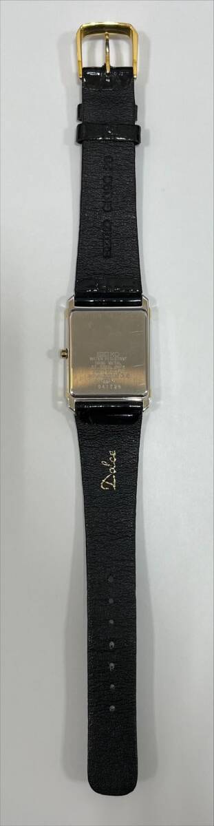 #16130【不動品】SEIKO　セイコー　DOLCE　ドルチェ　メンズ　スクエア　白文字盤　腕時計　5S21-5A20　可動未確認_画像3