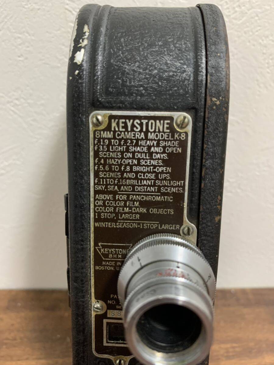 【美品】KEYSTONE 8mm CAMELA MODEL K-8 ビデオカメラ 撮影 昭和レトロ 年代物 カメラの画像5