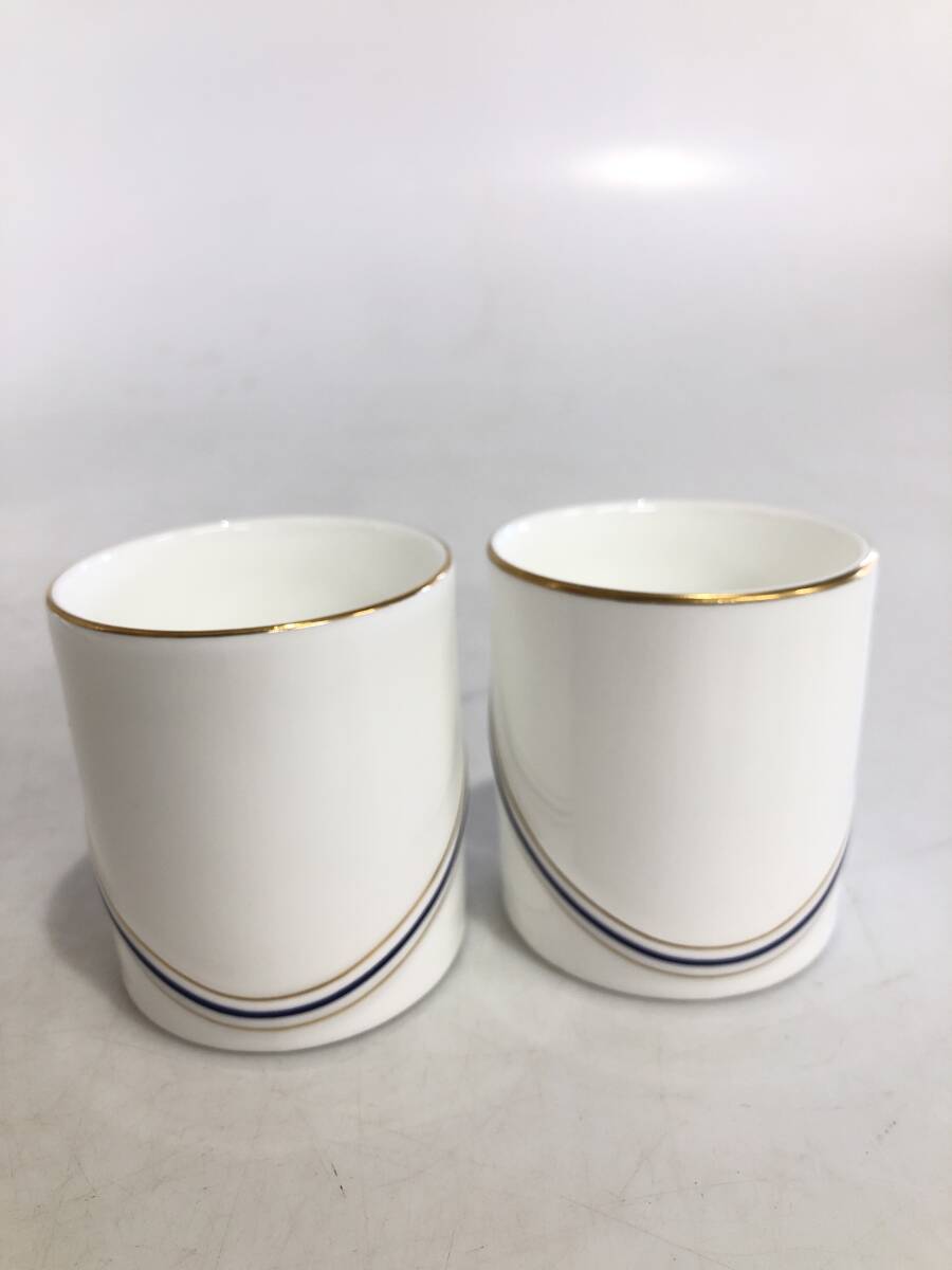 HB047　GIVENCHY　ジバンシー　カップ＆ソーサー　YAMAKA　ホワイト　金彩　２客セット　Bone　China_画像5