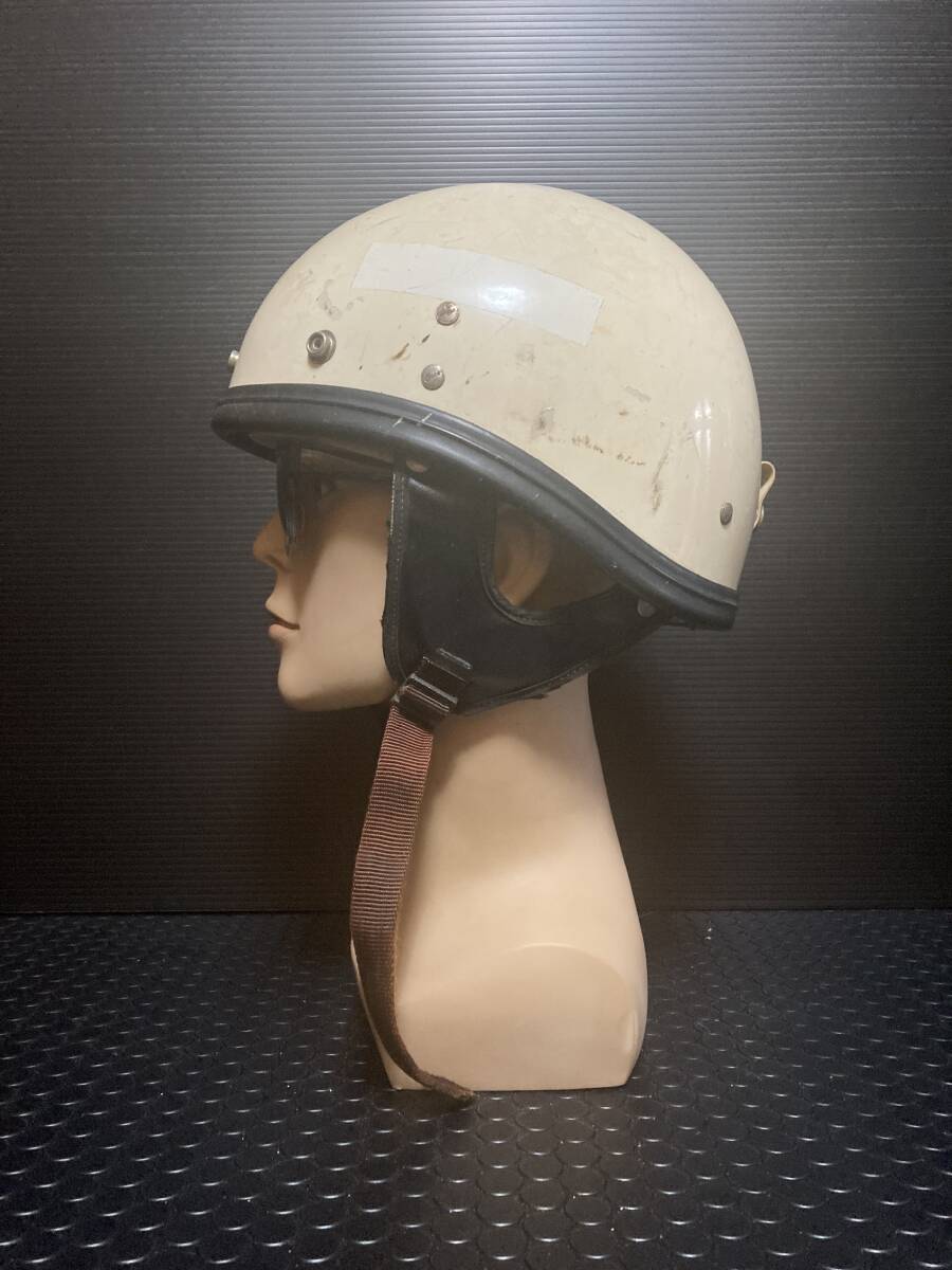 SM shell 1960 period BUCObkohelmet helmet vintage half 60s protector protector that time thing USA made rare rare original white pen genuine article Vintage 