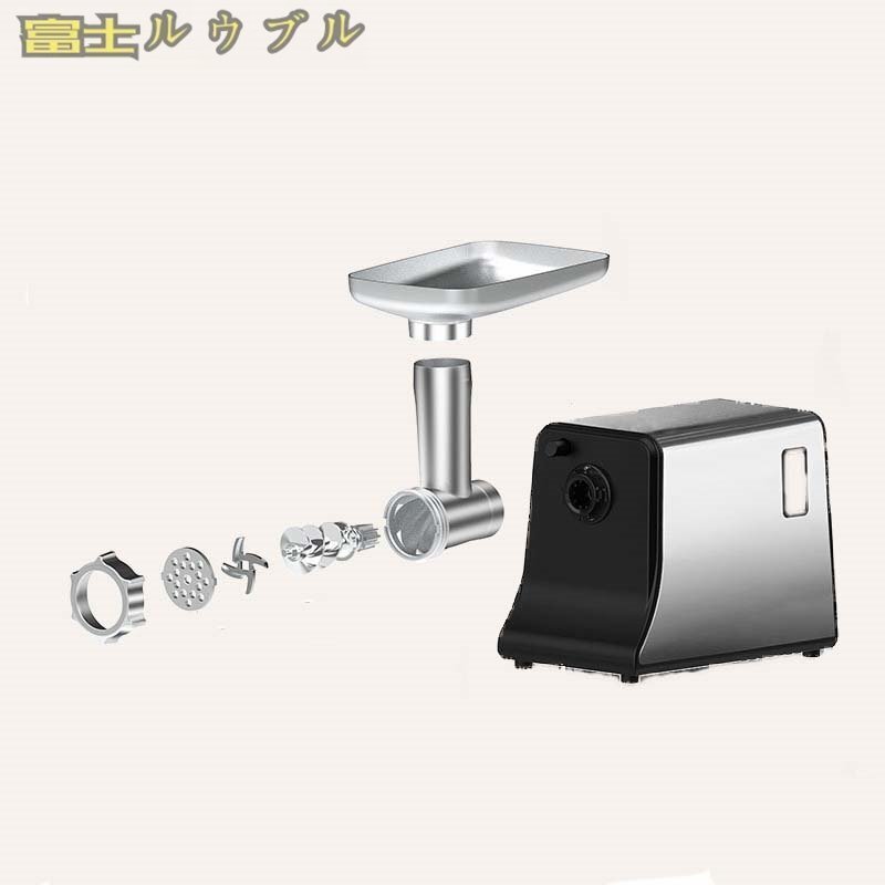 強くお勧め 電動ミンサー ミンチ機 肉挽き器 110v ノズル付 ミートグラインダー 野菜みじん切り器 腸詰め機 ミートミンサー_画像4