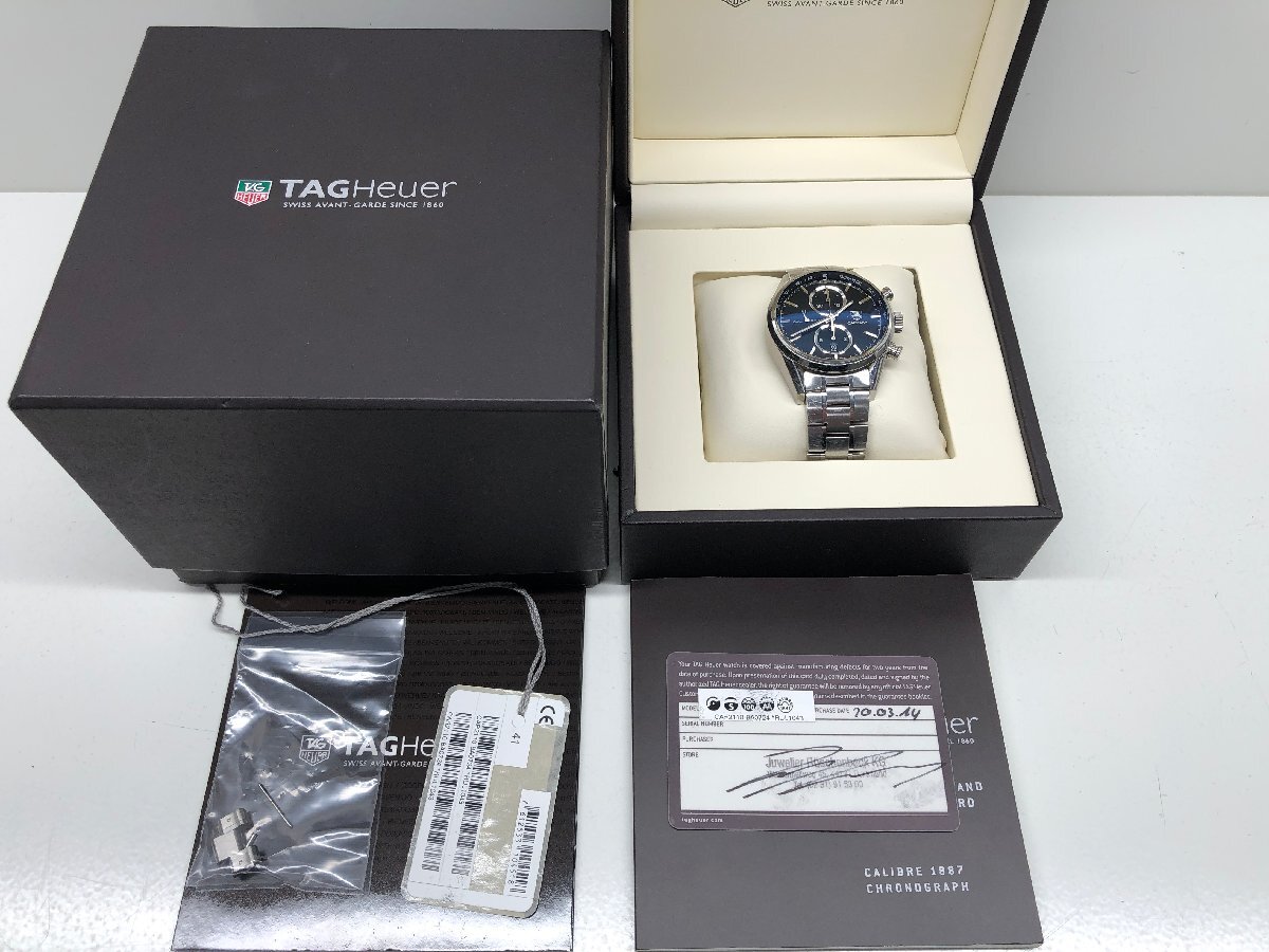 稼動品 TAGHEUER タグホイヤー WN2110 BA0724 カレラ 黒文字盤 メンズ 自動巻き 一部難ありの画像9