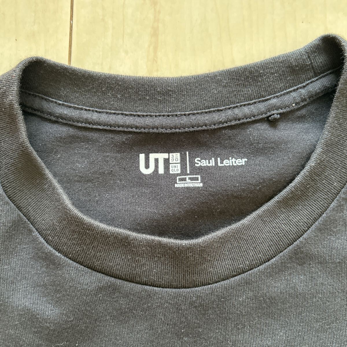 L ソール・ライター 半袖Tシャツ 黒 UT UNIQLO ユニクロ コラボ グラフィックT ブラック Saul Leiter 写真家 板のあいだ ポチり隊 隊長
