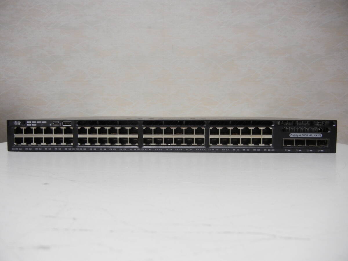 《》【中古】Cisco WS-C3650-48TS-E Catalyst 3650シリーズ ipservicesk9 電源二重 初期化_画像1