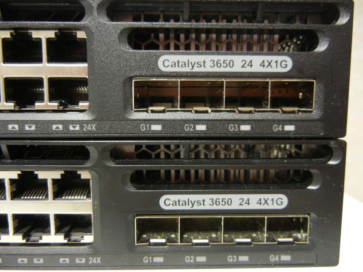 《》【中古】2台SET Cisco WS-C3650-24TS-E Catalyst 3650シリーズ ipservicesライセンス 初期化の画像3