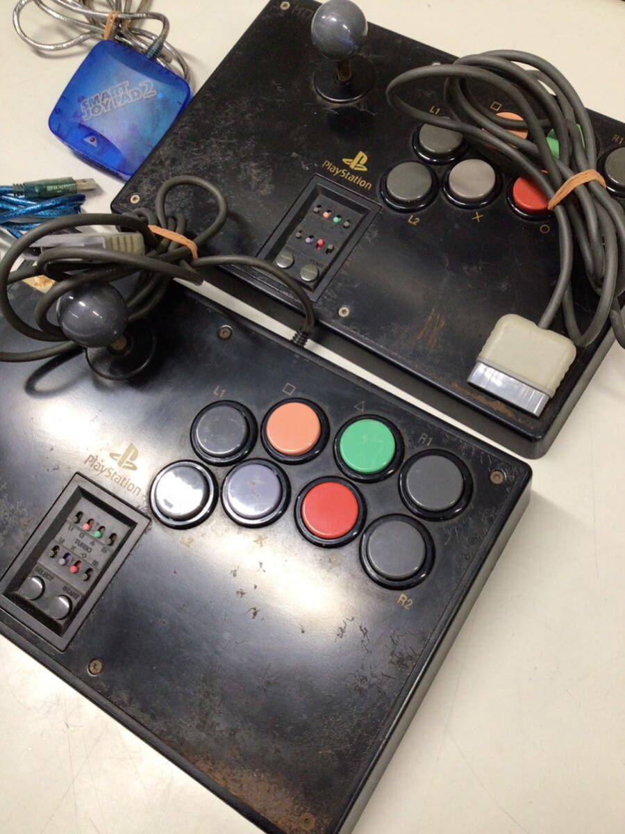 HORI/ホリ FIGHTING STICK PS HPS-07 SMART JOYPAD2.3ファイティング スティック プレステ コントローラー _画像3