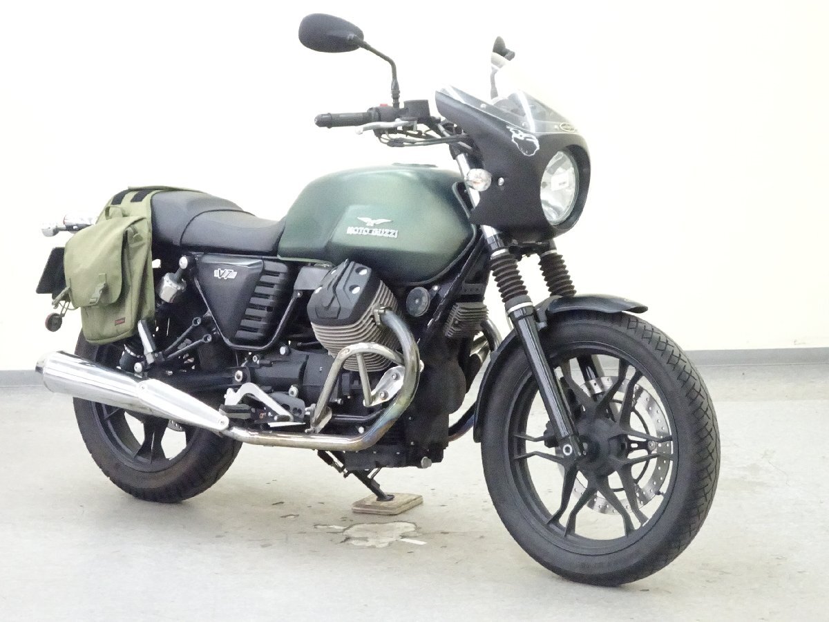 Moto Guzzi V7Stone【動画有】ローン可 車検残有 ZGULW ETC ストーン 縦置き 空冷 Vツイン シャフト モトグッツィ 車体 売り切り_画像1