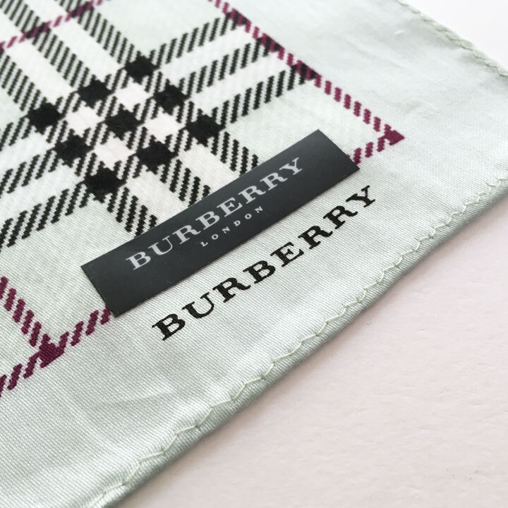 バーバリー / BURBERRY ハンカチ　ノバチェック柄　ライトブルー【6153】_画像5