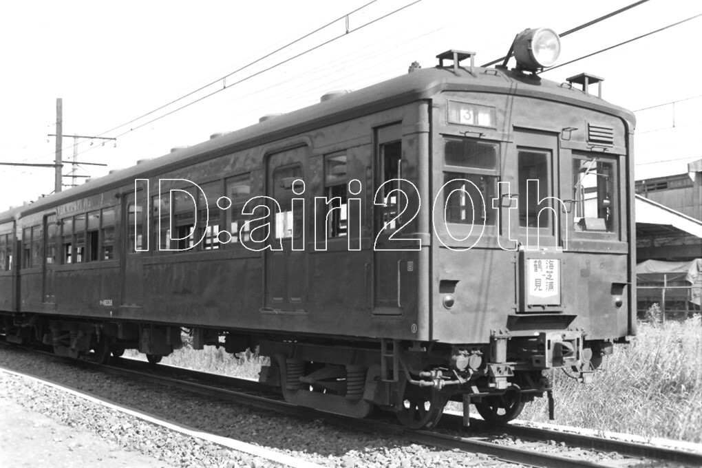 R0014-3[ old railroad white black monochrome nega]35mm 6 koma * Showa era 45 year Tsurumi line? * photograph nega film train station 