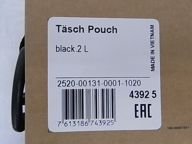 超大人気!!期間限定ヤフネコ！ネコポス送料込み!!日本正規品 24SS MAMMUT Tasch Pouch / 2L / black