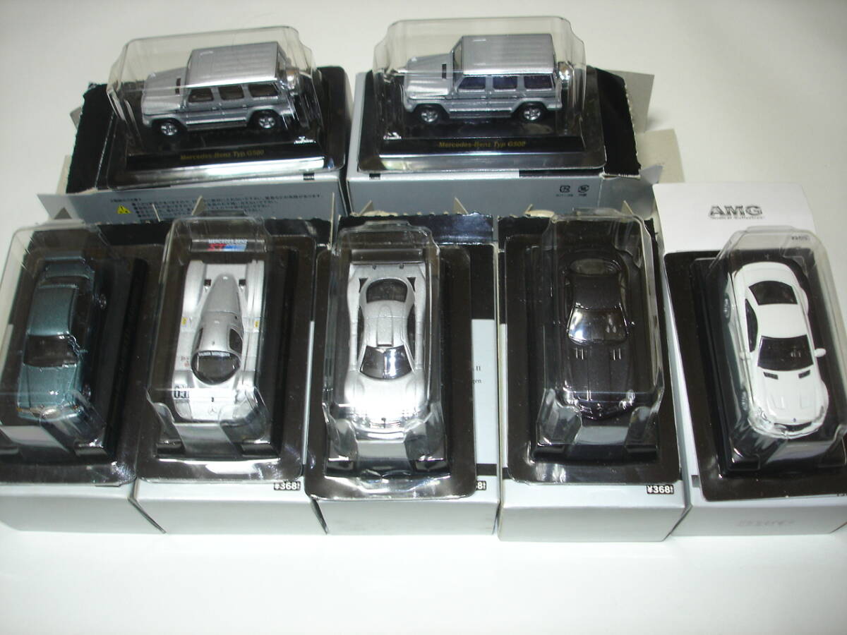 7台まとめてです。京商 1/64 サークルKサンクス ミニチュアカーコレクション メルセデス ベンツ AMG Mercedes-Benz KYOSHO_画像1