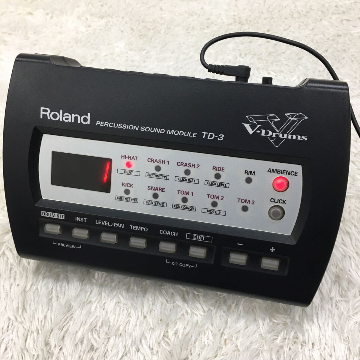 Roldnd V-Drums TD-3KW ローランド ドラムシステム Vコンパクトシリーズ 音源モジュール ドラムスタンド ドラムスローン 各種説明書付き_画像5