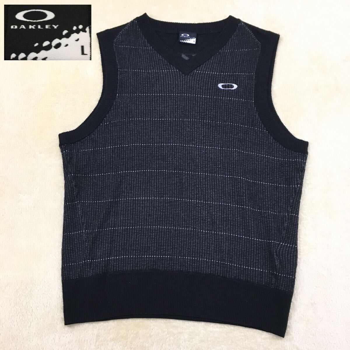OAKLEY Oacley Golf wear sport acrylic fiber knitted the best wool Blend rayon no sleeve size L