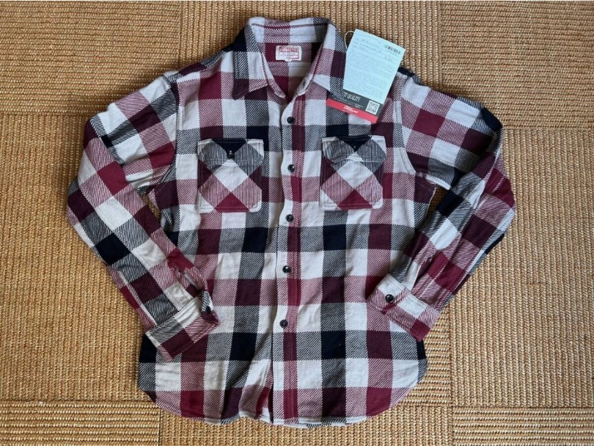 デラックスウエア　ヘビーネルシャツ 50s BUFFALO CHECK　サイズＬ_画像1