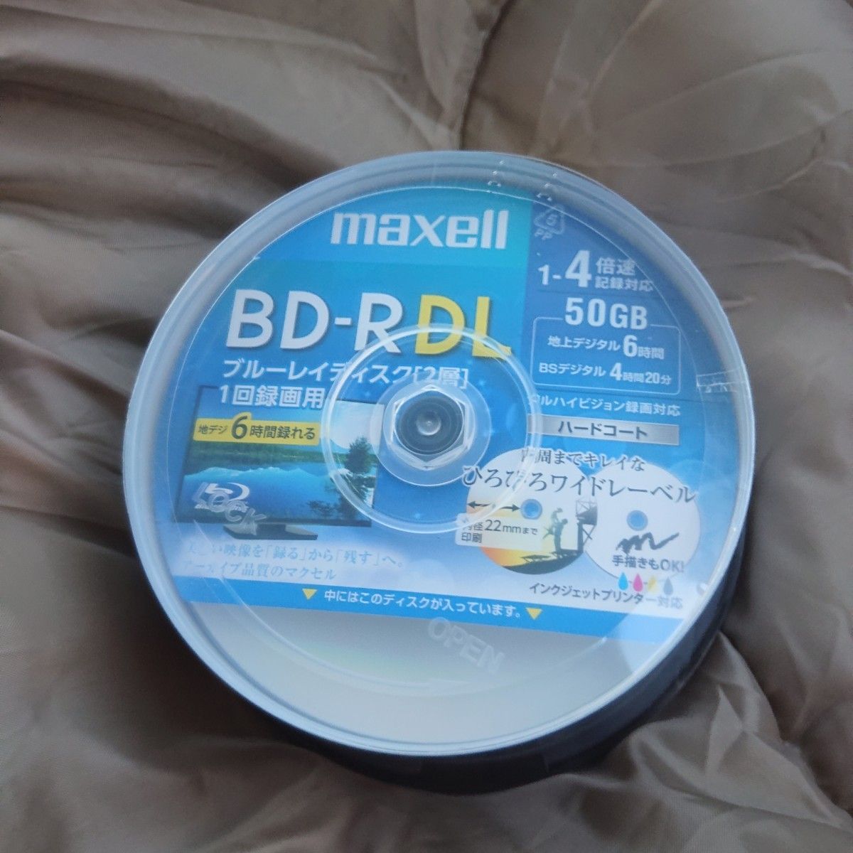 新品 マクセル maxell 録画用BD-R DL 2層 50GB 1回録画用 4倍速 IJP対応 (ワイド印刷) 30枚 ①