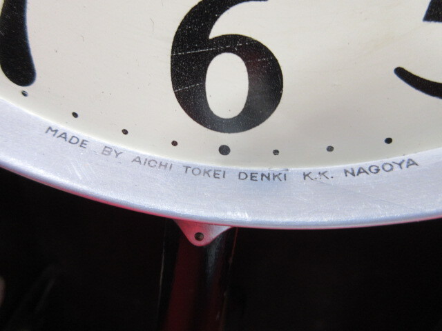 【OH7685/10】愛知時計 電機 K.K NAGOYA ボンボン時計 振り子時計 掛時計 木製×ガラス H45.5ｃｍ 動作品♪の画像8