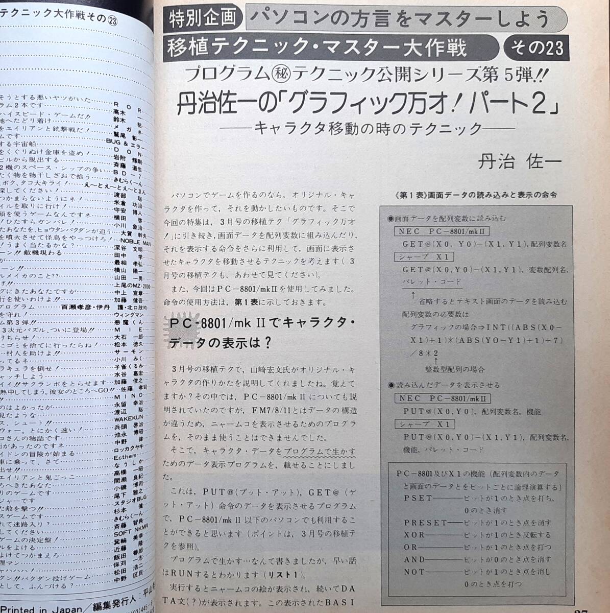 * microcomputer BASIC magazine 1984 year 6 month number ( chronicle .:PC-6001,PC-8001,PC-8801,FM-7,MZ-80B,MZ-700,... futoshi,MSX,X1,PB-100 other )