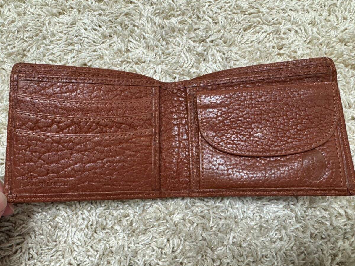 POLO by Ralph Lauren Polo Ralph Lauren folding twice purse Brown tea color men's free shipping 