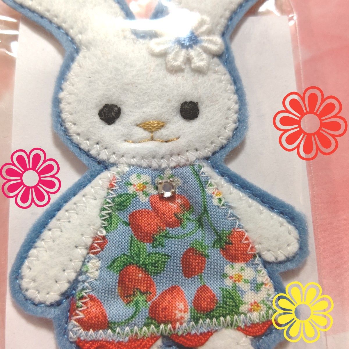 手作りうさぎのアップリケ＊ハンドメイド＊