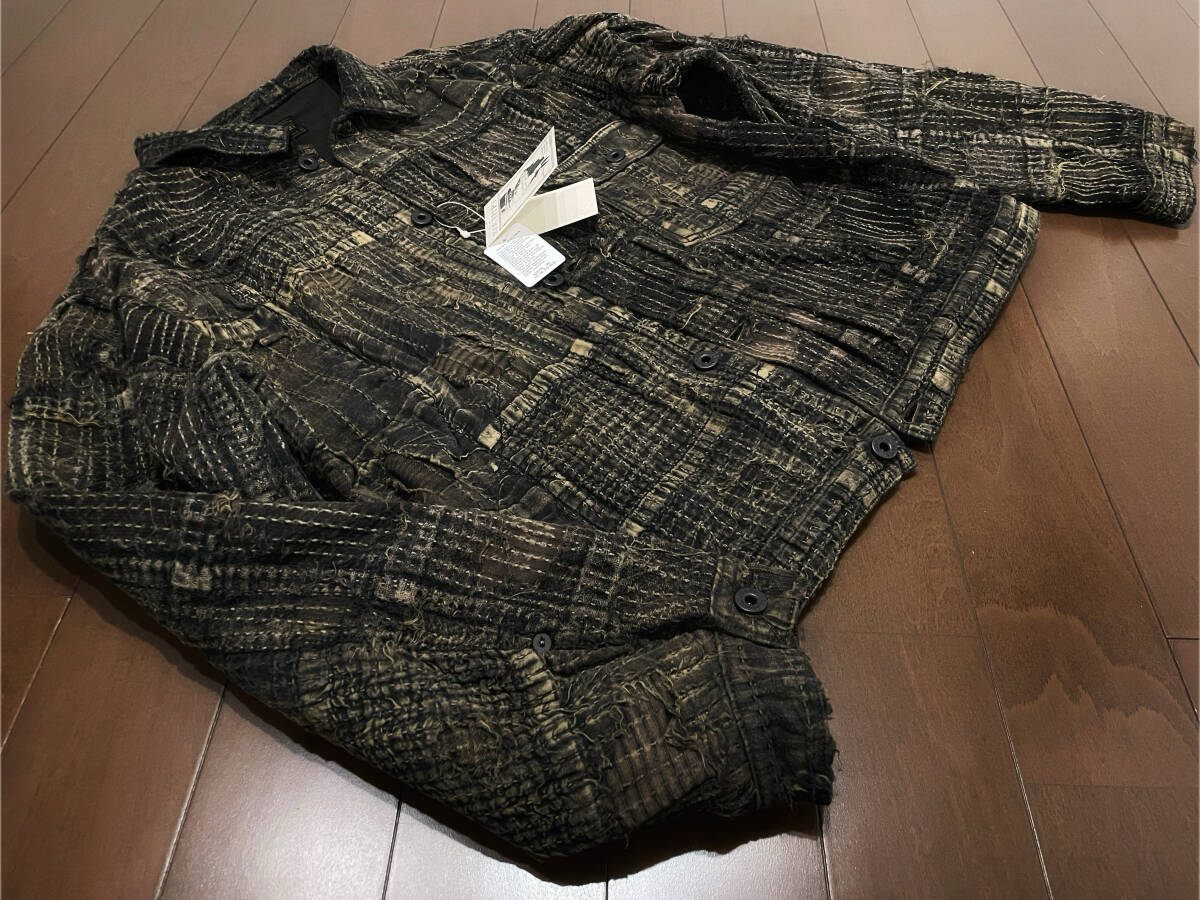 KAPITAL キャピタル「BLACK TEA-CORE BORO SPRING 1ST JACKET」ボロ 襤褸 デニムジャケット ブルゾン Gジャン リーバイス型 新品 本物 XL 4_画像5