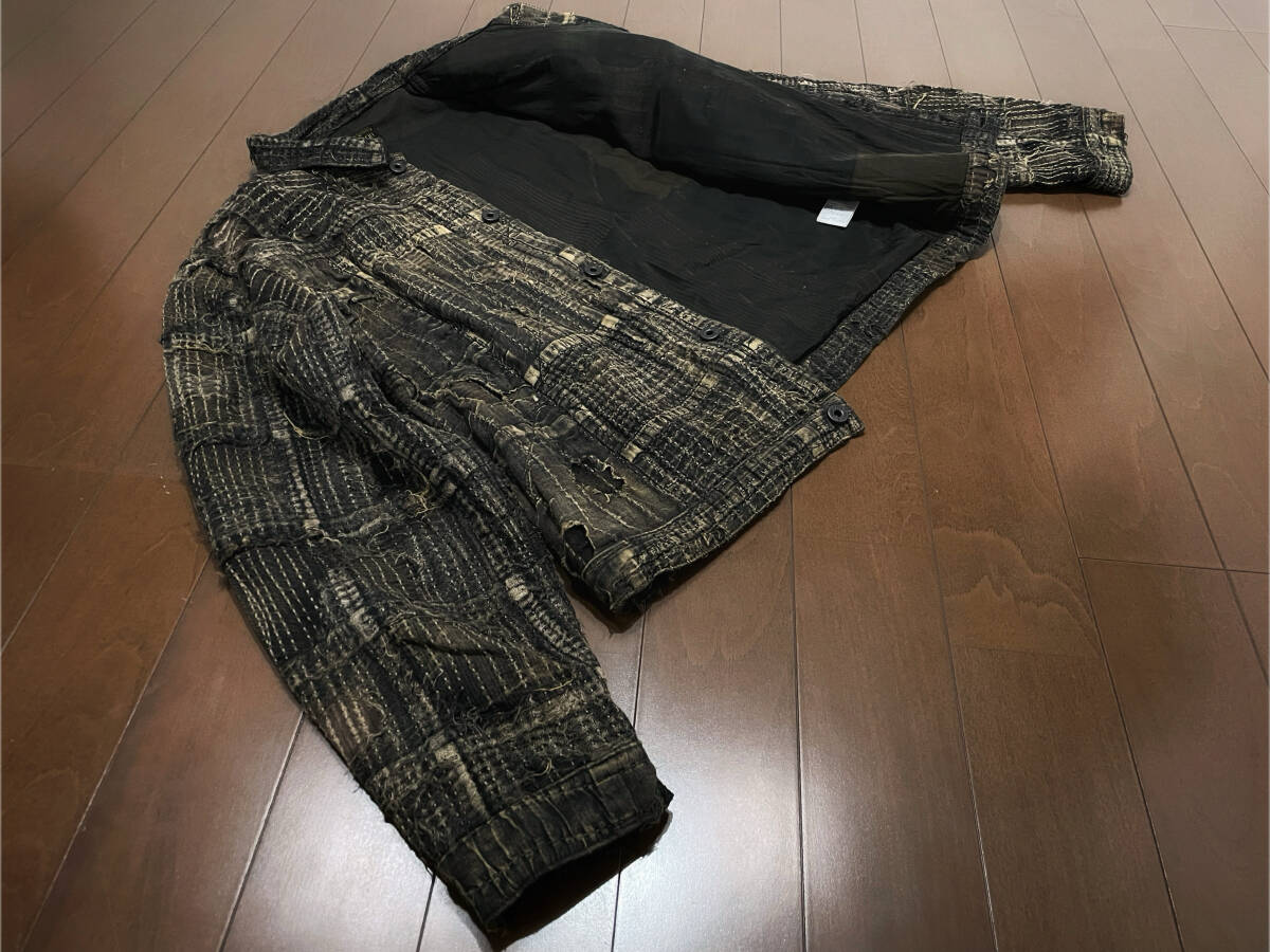 KAPITAL キャピタル「BLACK TEA-CORE BORO SPRING 1ST JACKET」ボロ 襤褸 デニムジャケット ブルゾン Gジャン リーバイス型 新品 本物 XL 4_画像2