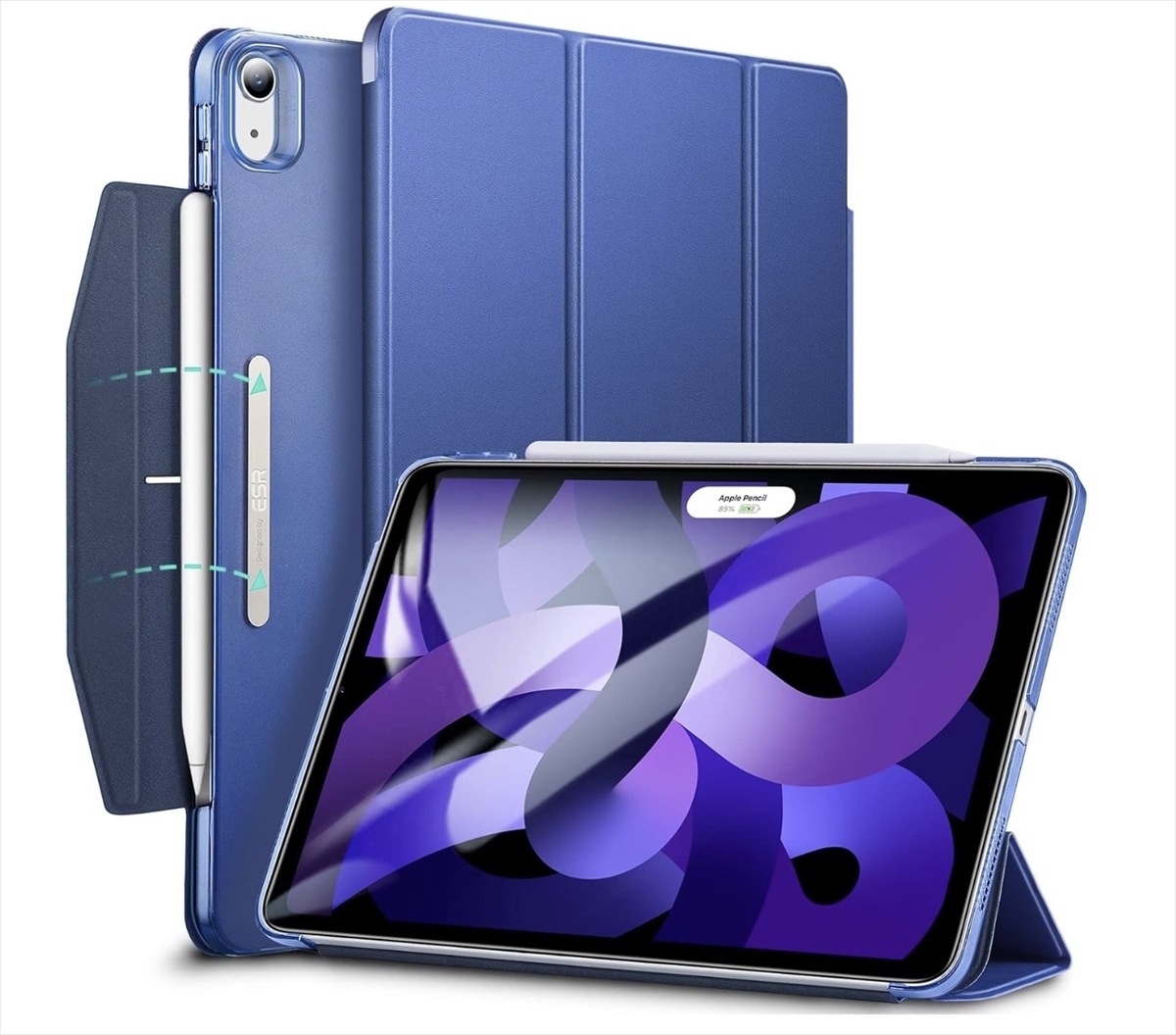 【新品】iPad Air 第5世代 WiFi+Cellular 64GB Blue SIMフリー A2589 ケース付きの画像7