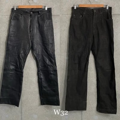 12着 レザーパンツMIX Men's W30~W34 ユーロ古着 US古着 リアルレザー 検品済 SRC古着卸 セット まとめ売り 仕入れ 卸売り_画像4