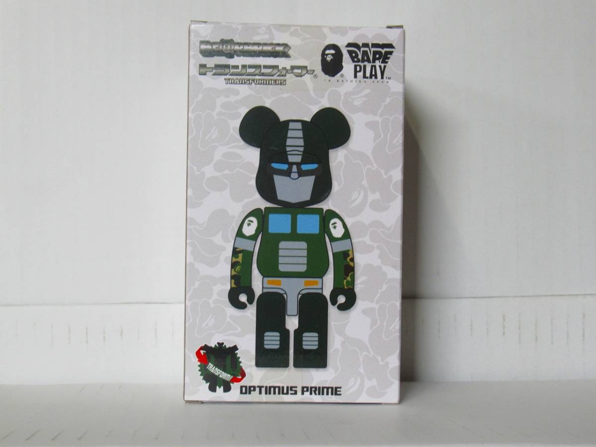 新品未開封 BE@RBRICK × TRANSFORMERS OPTIMUS PRIME BAPE(R) GREEN メディコムトイ MEDICOM TOY ベアブリック トランスフォーマー