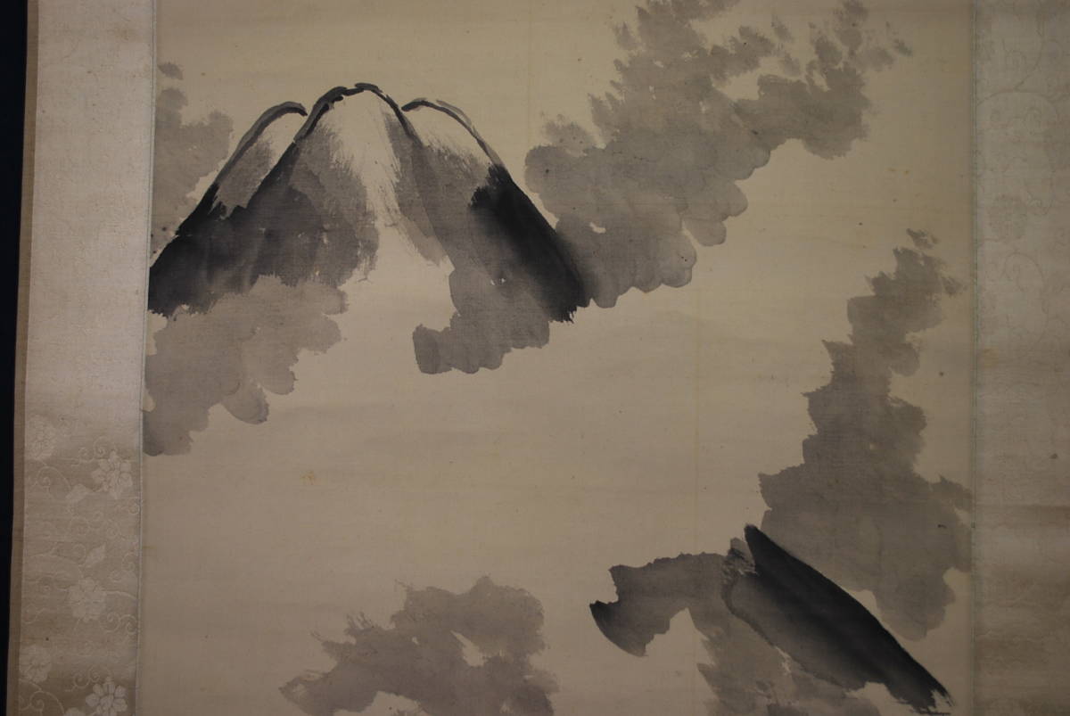 真作】吉嗣鼓山/富士山画賛/掛軸☆宝船☆S‐320 JM - www.sasaenviro.com