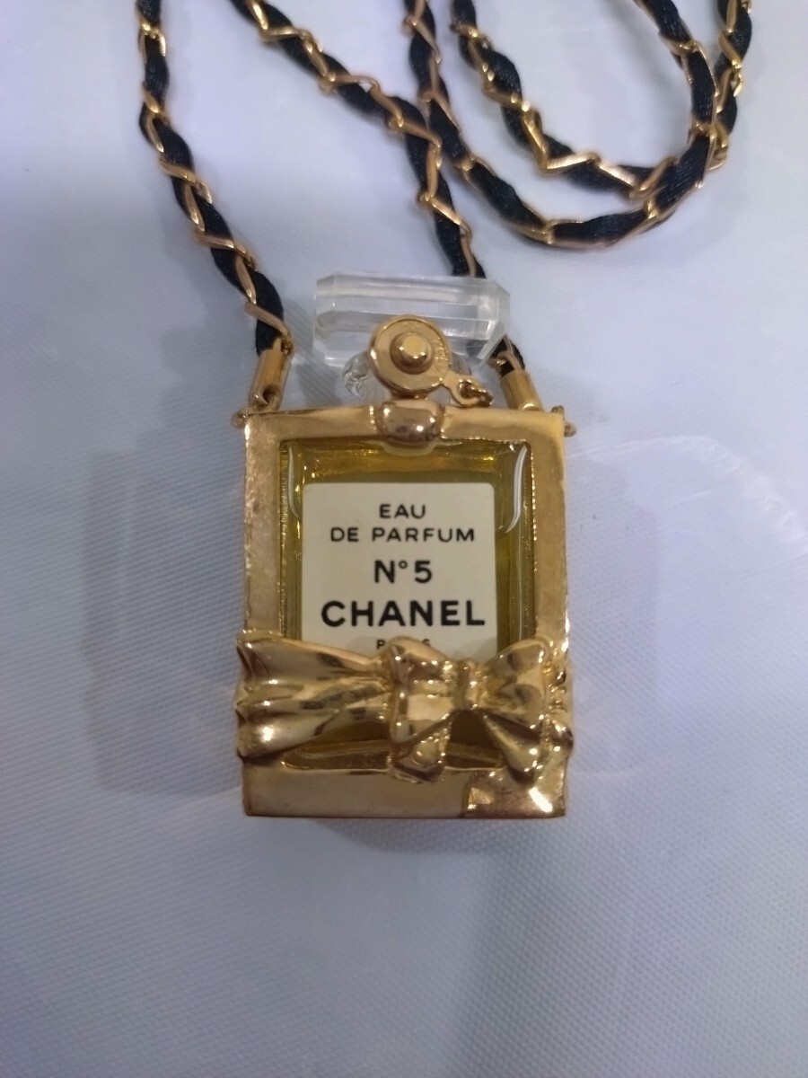 1円スタート シャネル CHANEL ネックレス 香水 パフューム ミニボトル_画像1